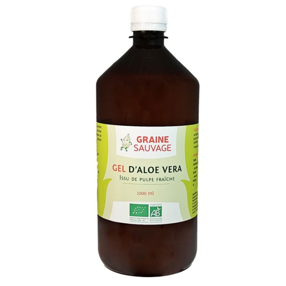 Gel d'Aloe Vera Bio en format 1 L de la marque Graine Sauvage.