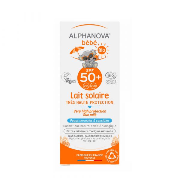 Lait Solaire Bébé Spf 50+ Bio - 50 G - Alphanova