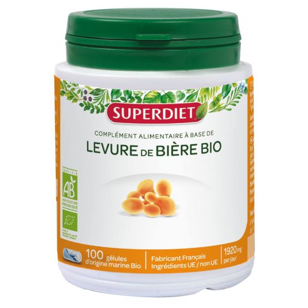 Levure De Bière Bio - 100 Gélules - Superdiet