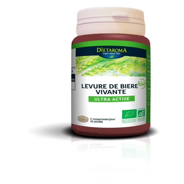 Levure De Bière Vivante Bio - 90 Comprimés - Dietaroma