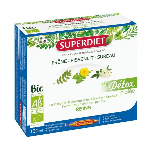 Ma Détox Ciblée Reins Bio - 10 Ampoules De 15 Ml - Superdiet