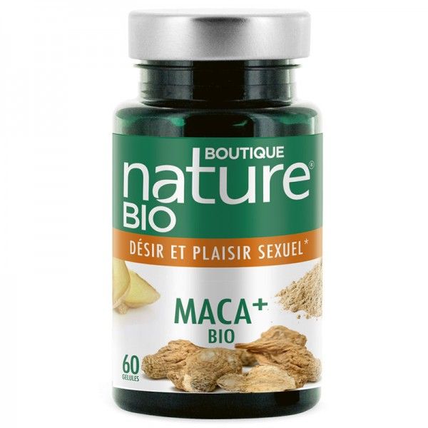 Une boite de compléments Maca de 60 gélules végétales de la marque Boutique Nature