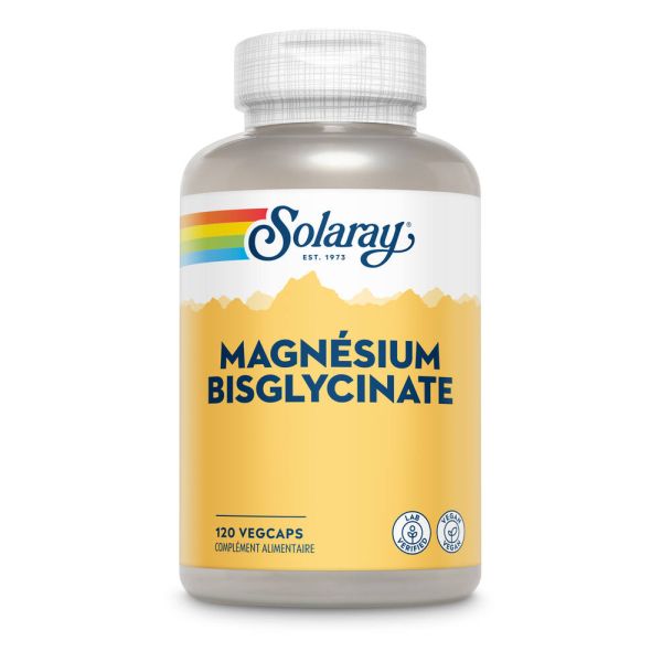 Magnésium Bisglycinate - 120 Capsules Végétales - SOLARAY