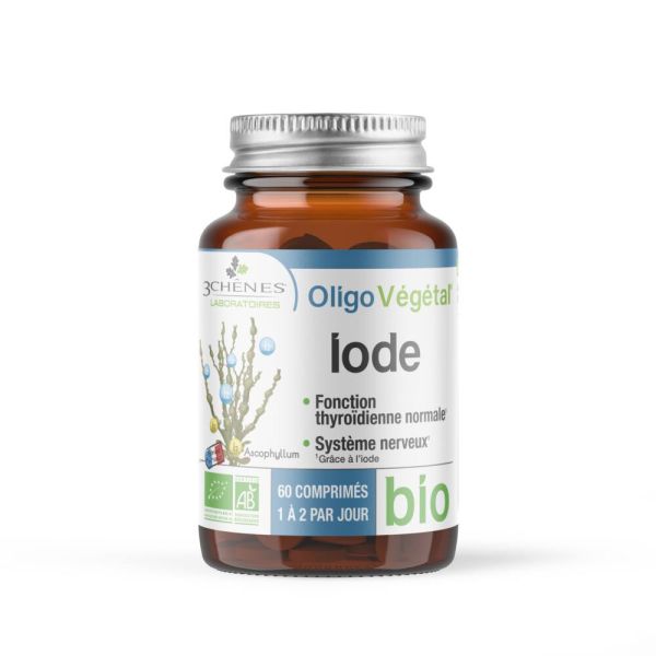 Oligovegetal Iode Bio - Pillulier 60 Comprimés - 3 chenes