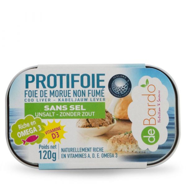 Protifoie De Morue Sans Sel - Boîte 120 G - De Bardo