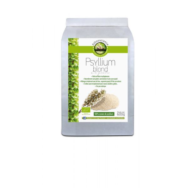 Psyllium Blond En Poudre Bio - Sachet 600 G - Ecoidées