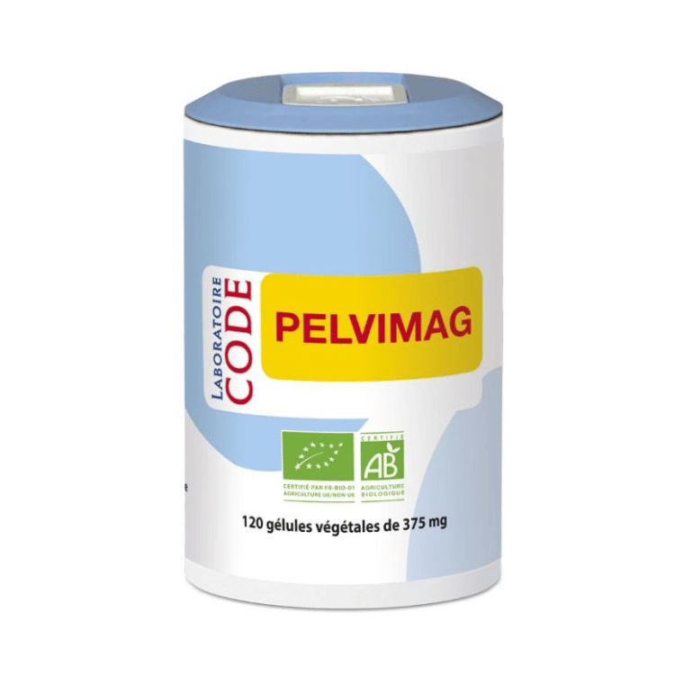 Boîte de 120 gélules de pelvimag de la marque laboratoire code