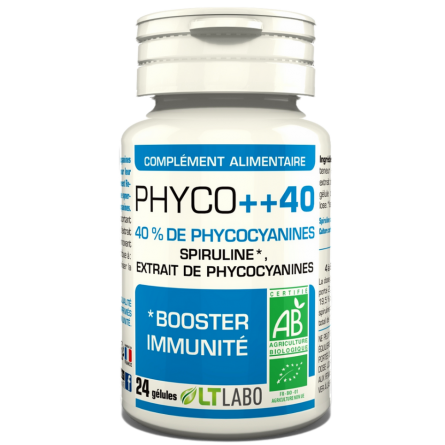 Phyco++40 est une formule synergique, unique sur le marché, apportant 40% de phycocyanines.