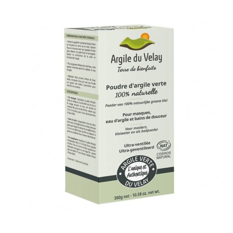 300g de poudre d'argile verte du Velay 