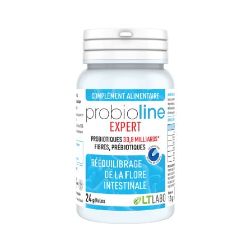 boîte de 24 gélules de probioline expert de la marque lt labo