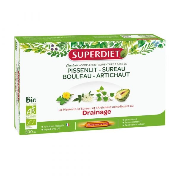 Quatuor Bio Drainage - 20 Ampoules - Superdiet