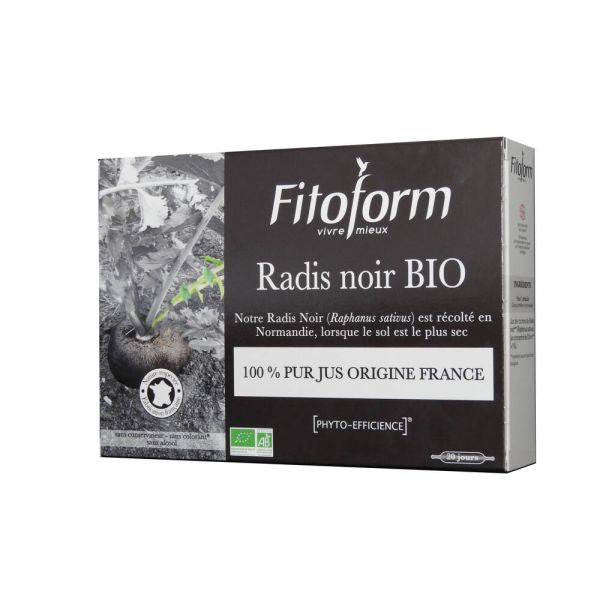 Radis Noir Pur Jus Bio - 20 Ampoules De 10 Ml - Fitoform