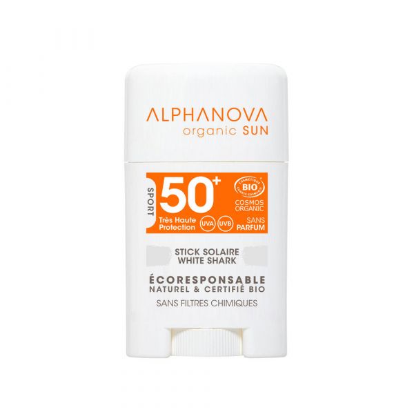 Stick Solaire Blanc Spf 50 + Sans Parfum Bio - Alphanova