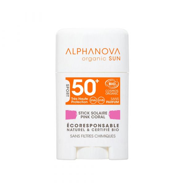 Stick Solaire Rose Spf 50 + Sans Parfum Bio - Alphanova