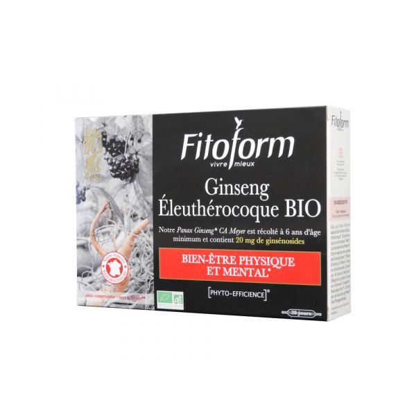 Stimulitop (ex: Ginseng Eleuthérocoque) Bio - 20 Ampoules De 10 Ml - Fitoform