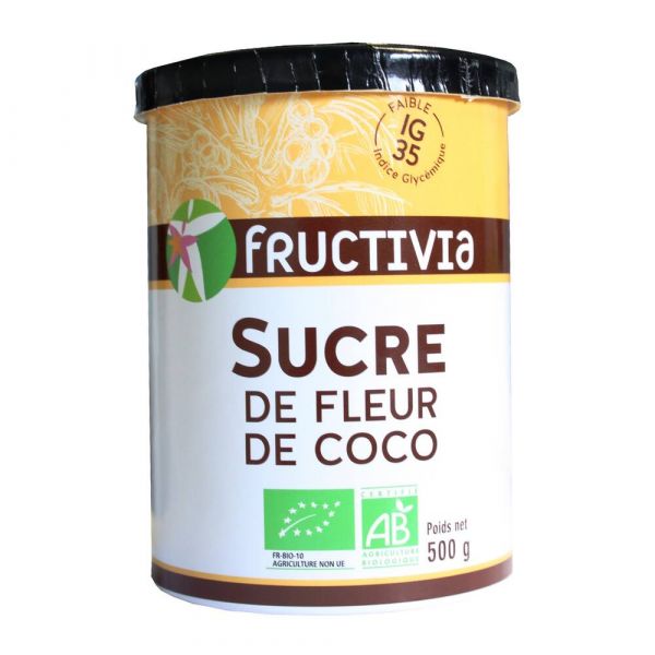 Sucre De Fleur De Coco Bio - Pot 500 G - Fructivia