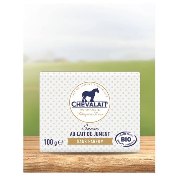 Savon Au Lait De Jument Sans Parfum Bio - Pain 100 G - Chevalait