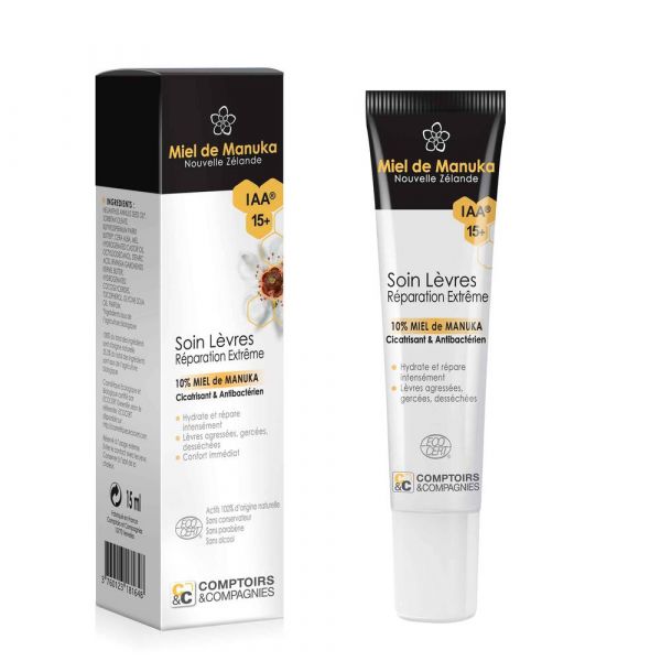 Soin Lèvres Réparation Extrème Bio Au Miel De Manuka Iaa 15+ - 15 Ml - Comptoirs et compagnies