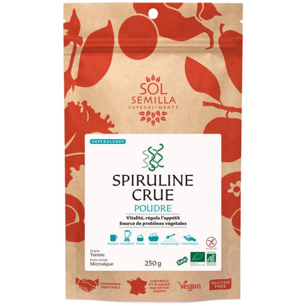 Spiruline Crue Poudre - 250 G - Sol Semilla