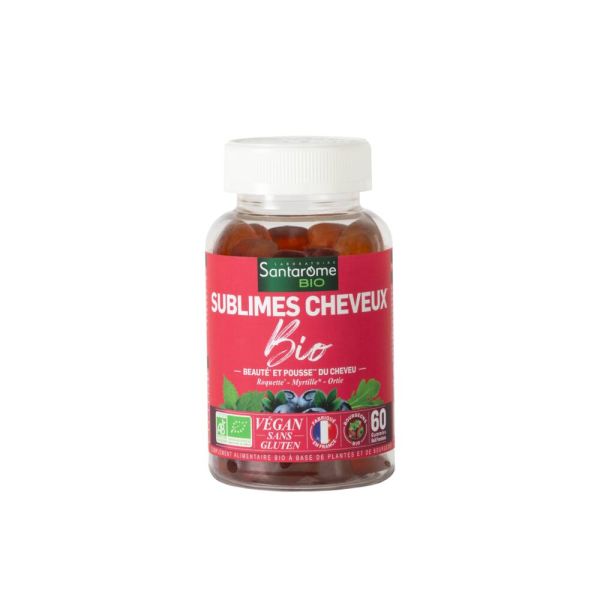 Sublimes Cheveux Bio - 60 Gummies - Santarome