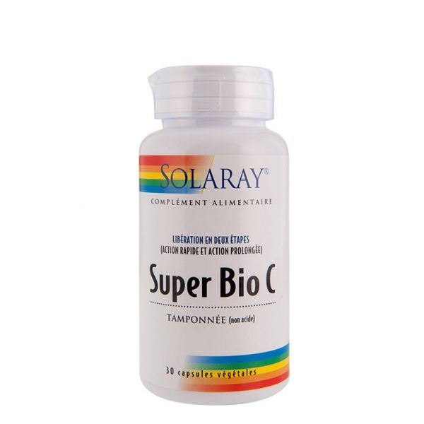 Super Bio C Tamponnée - 30 Capsules Végétales - SOLARAY