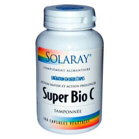 Super Bio C Tamponnée 500 Mg - 100 Capsules Végétales - SOLARAY