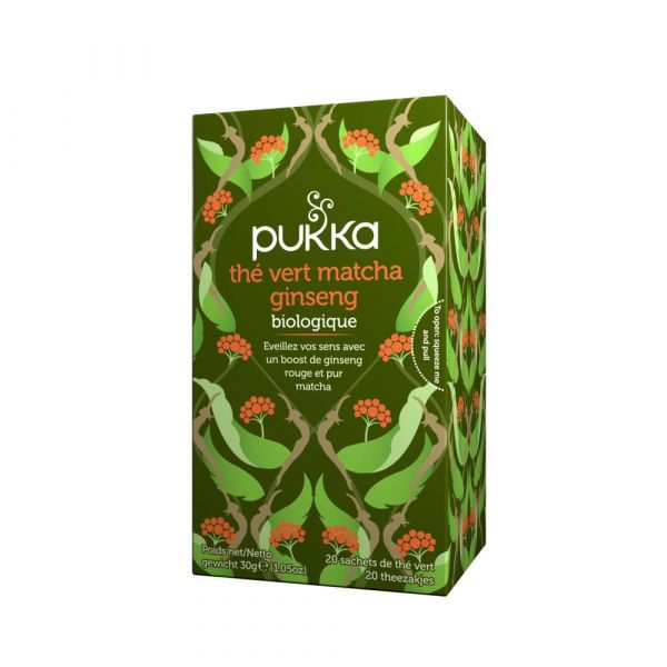 Thé Vert Matcha Ginseng (ginseng Matcha Green) Bio - Boîte De 20 Sachets - Pukka