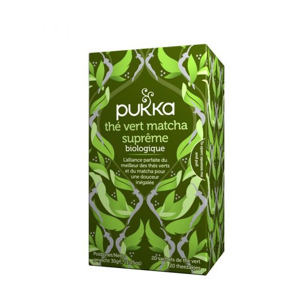 Thé Vert Matcha Suprême (supreme Green Matcha) Bio - Boîte De 20 Sachets - Pukka