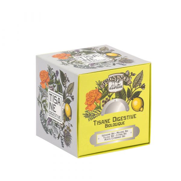 Tisane Cube Digestive Bio - Recharge Carton 24 Sachets - Provence d'Antan