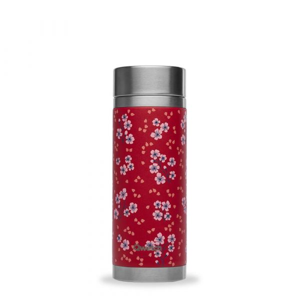 Qwetch - Théière Isotherme Rouge, Collection Hanami + 2 Filtres - 400 Ml - Qwetch