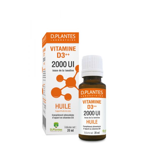 Vitamine D3 2000 Ui Huile - Flacon 20 Ml - D.Plantes