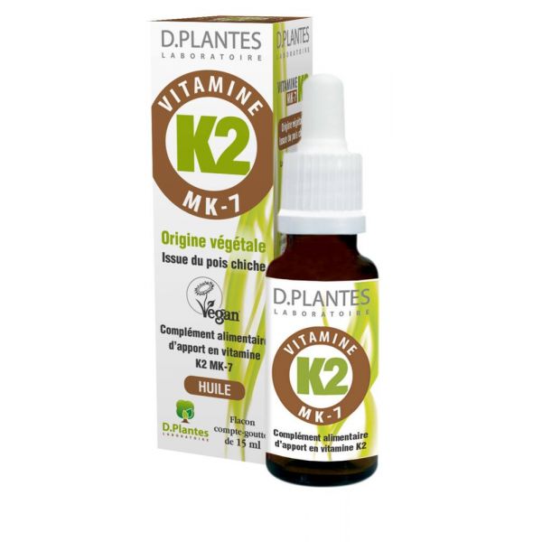 Vitamine K2 Huile - Flacon 15 Ml - D.Plantes