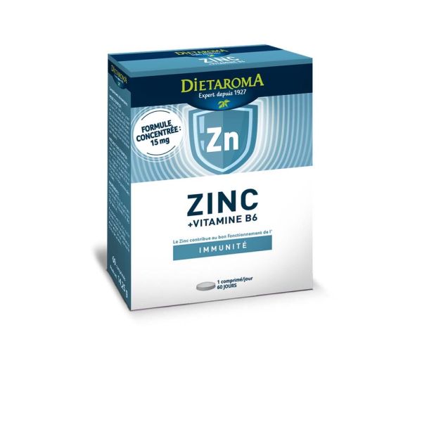 Zinc & Vitamine B6 - 60 Comprimés - Dietaroma