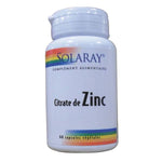 Zinc 15 Mg - 60 Capsules Végétales - SOLARAY