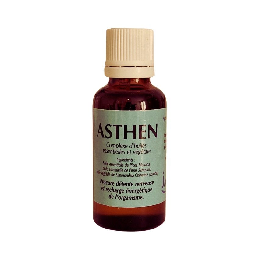 Un complexe d'huiles essentielles ASTHEN de 30 ml de la marque Jade Recherche