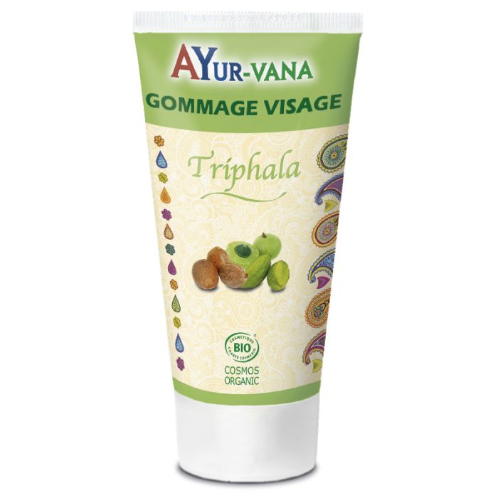 Un tube de 75 ml de Gommage Visage au Triphala Cosmos Organic AyurVana