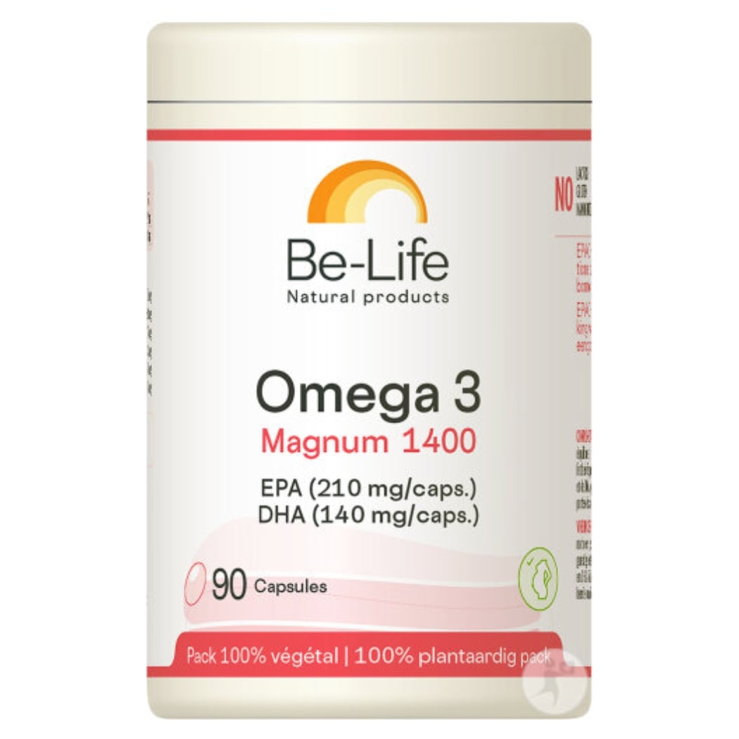 Une boite d'Oméga 3 Magnum 1400 de 90 Capsules de Be-Life