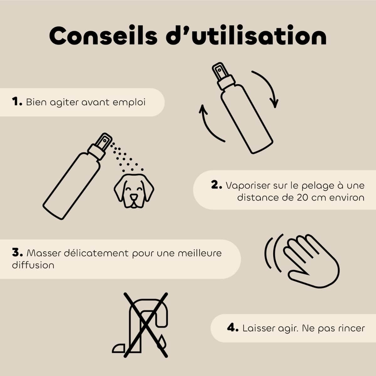 Conseils d'utilisation de la lotion anti odeurs Biovetol