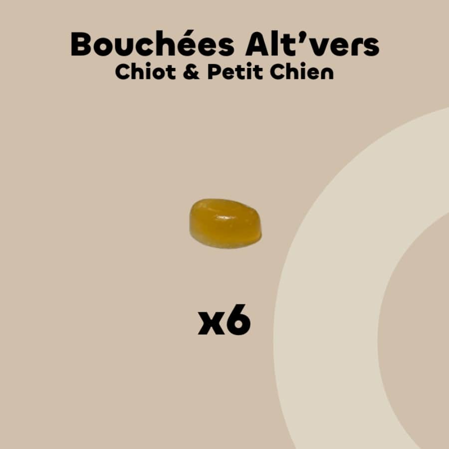 Bouchées alt'vers pour chiot et petit chien de la marque biovetol