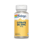 Une boite de Citrate de Zinc de 15 mg de la marque Solaray en 60 capsules végétales
