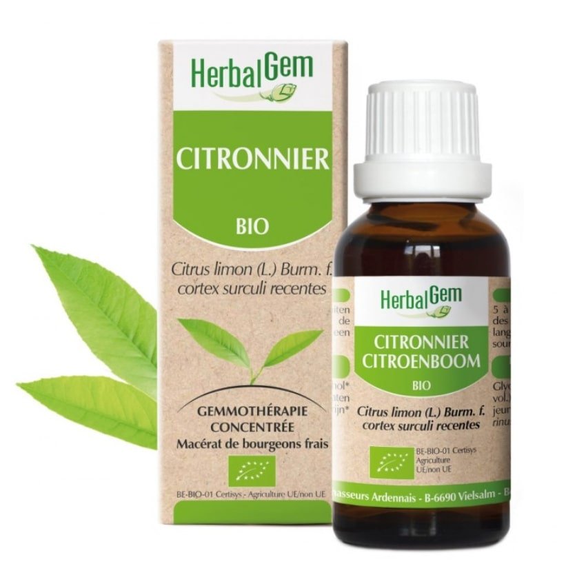 Un extrait de bourgeons frais de citronnier 30 ml de la marque HerbalGem