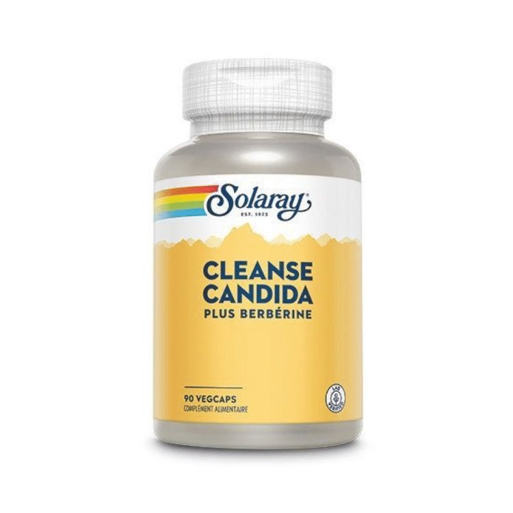 Boîte de 90 caspules de cleanse candida plus berbérine de la marque Solaray