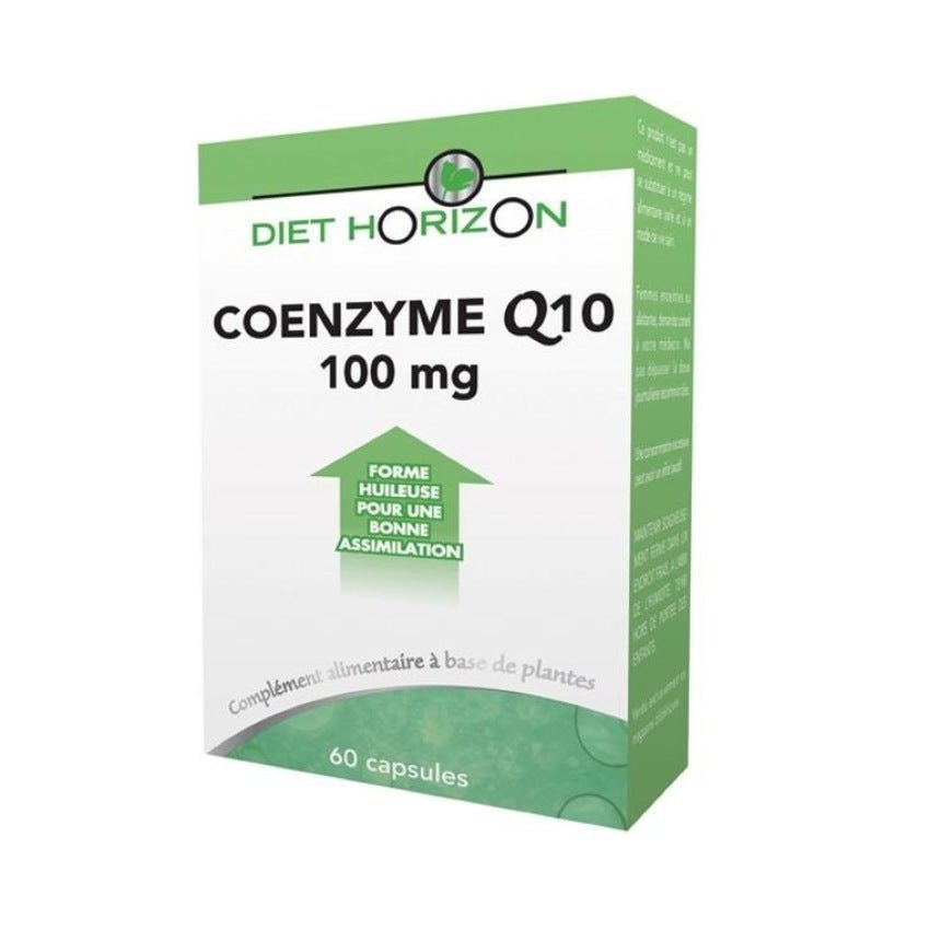 Un complément de 60 comprimés de coenzyme Q10 de la marque Diet Horizon