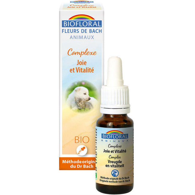 Complexe Joie et Vitalité Pour Animaux - 20 Ml - Biofloral