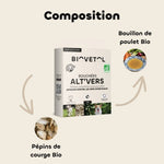 Composition des bouchées alt'vers pour chiot et petit chien de la marque biovetol