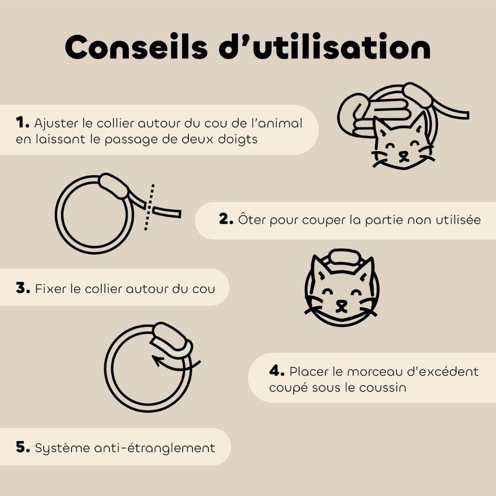 Conseils d'utilisation du collier pour chat antiparasitaire de la marque biovetol