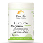 Une boite de complément Curcuma Magnum 3200 Bio de 60 gélules de la marque Be-Life.