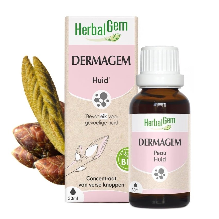 Un flacon de Dermagem GC26 Bio de 15ml de la marque Herbalgem.