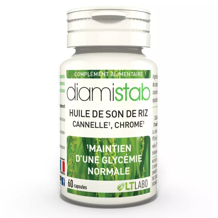 Une boite de 60 Capsules de Diamistab Equilibre Glycémique de la marque LT Labo