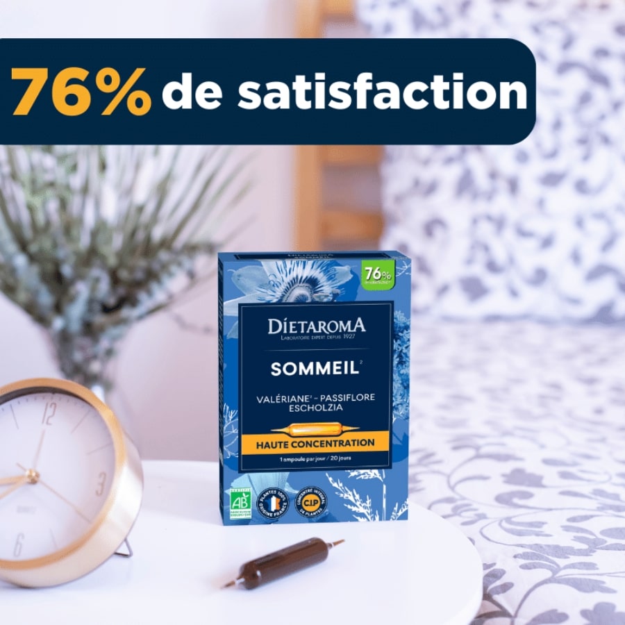 76% de satisfaction client pour le C.I.P sommeil de dietaroma